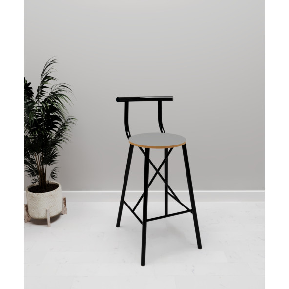 Eportatif Mutfak Sandalyesi Bar Taburesi Füme 1230