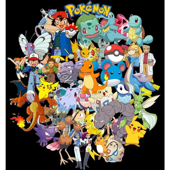 50 Adet Pokemon Sticker Set