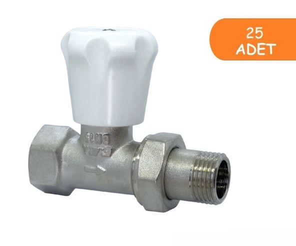 25 Adet ECA RV2 1/2 Düz Radyatör Valfi 102120322