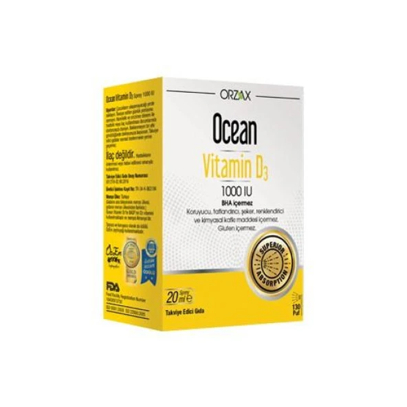 Ocean Vitamin D3 1000 IU 20 ml Sprey