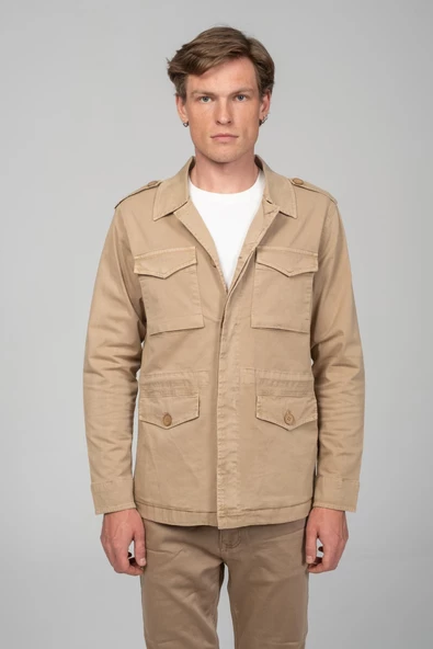 CEKMON Erkek Safari Ceket  %100 Pamuk Kumaştan Günlük ve Şık Ceket