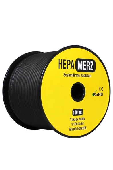 Hepa Merz EK-103 Mono Mikrofon Kablosu 1x0.22 mm 100 Mt. %100 Bakır (İNCE SLİM KABLO) ürün görseli