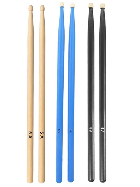 Chroma Baget - Davul - 3 Çift Bateri Bageti Drumsticks 5a Pürüzsüz Yüzey