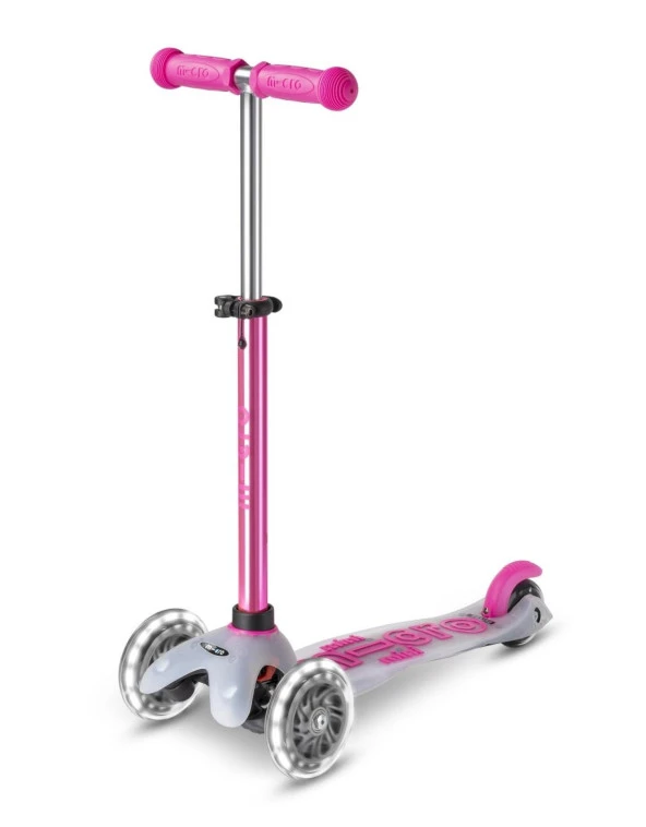 Mini Mikro DELUXE FLUX LED NEOCHROME PINK Scooter MCR.MMD363
