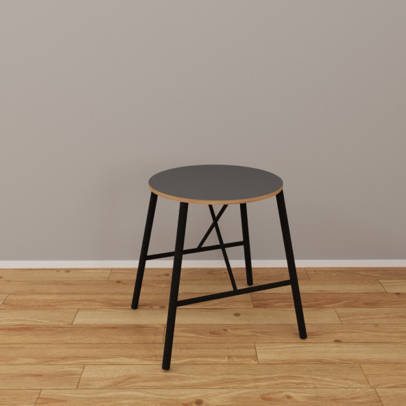 Eportatif Tabure Sandalye Mutfak Sandalyesi Füme 1236