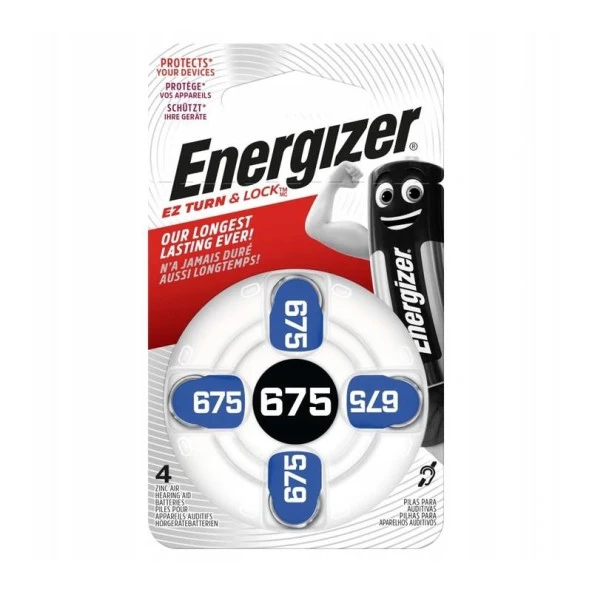 Energizer 675 Numara İşitme Cihazı Pili 4'lü