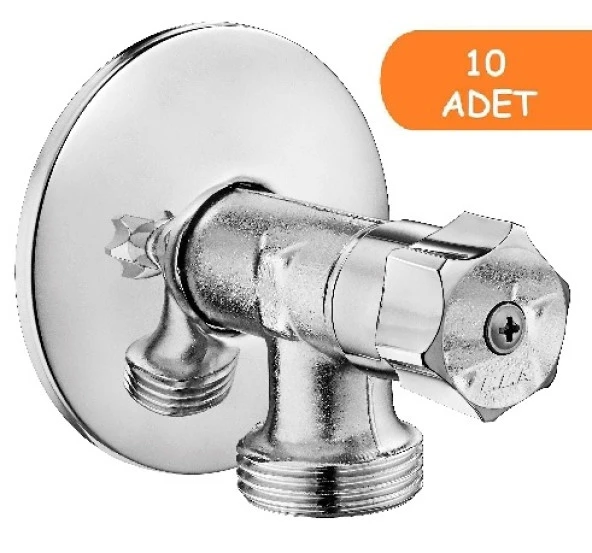 10 Adet ECA Çamaşır Musluğu Poşet Ambalajlı 102109450 E.C.A.