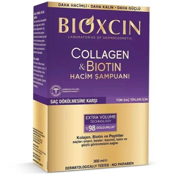 Bioxcin Collagen & Biotin Hacim Şampuanı 300 ml ürün görseli 1