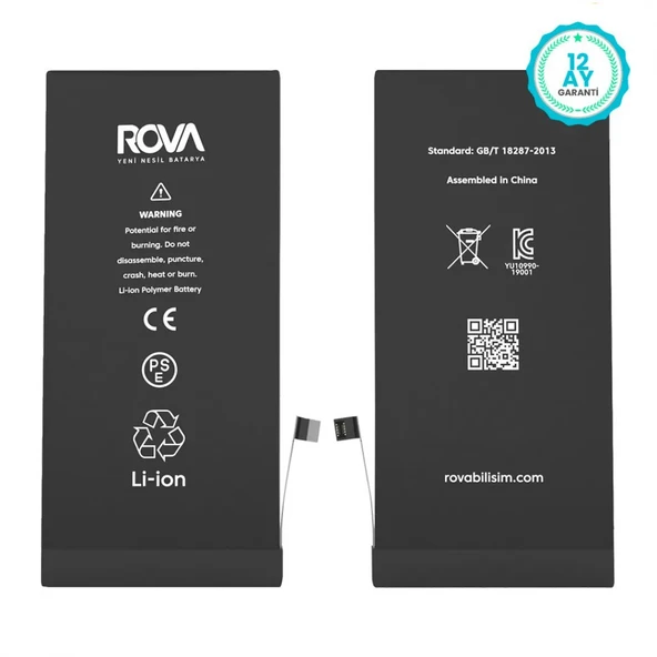 Rova iPhone SE 2022 (3. nesil) Uyumlu Yüksek Kapasiteli Batarya Pil 2200 mAh - Resim 2