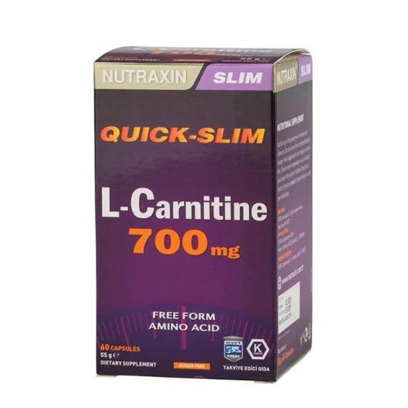 Nutraxin Quick-Slim L-Carnitine 700 Mg 60 Kapsül