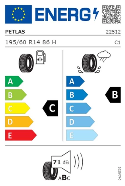 Petlas 195/60 R14 86H IMPERIUM PT515 Oto Yaz Lastiği (Üretim Yılı:2024) - Resim 2