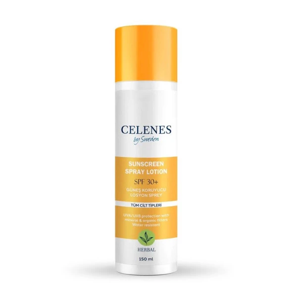 Celenes By Sweden Güneş Koruyucu Losyon Sprey SPF 30+ 150 ml