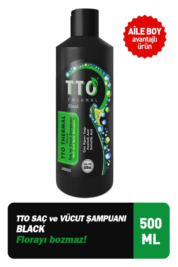 TTO Thermal Black Saç ve Vücut Şampuanı 400+100 ml