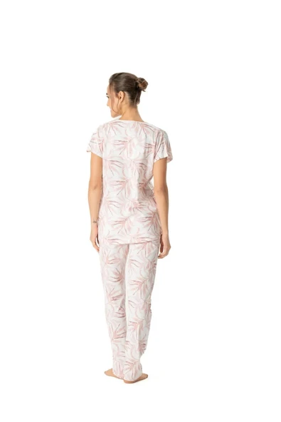 U.S. Polo Assn. Kadın Boydan Patlı Kısa Kollu Pijama Takımı - 3