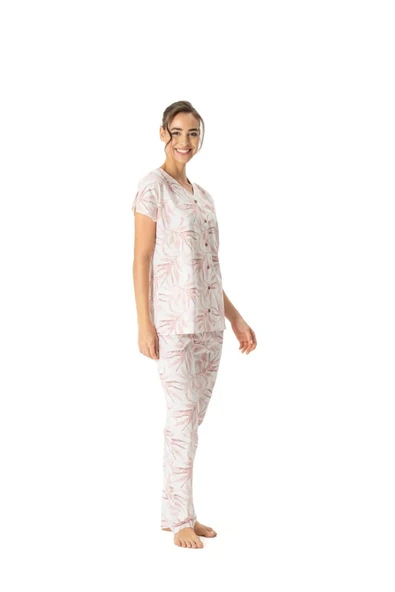 U.S. Polo Assn. Kadın Boydan Patlı Kısa Kollu Pijama Takımı - 2