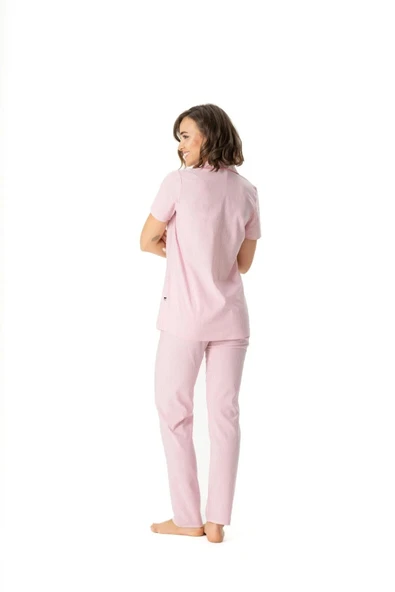 U.S. Polo Assn. Kadın Çizgili Boydan Patlı Pijama Takımı - 3