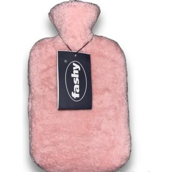 Fashy Pembe Peluş Kılıflı Sıcak Su Torbası Termofor 2L - 1