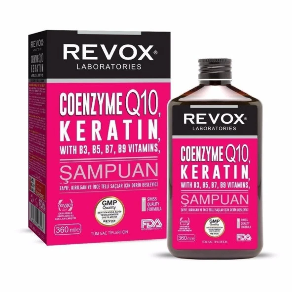Revox Coenzyme Q10 Keratin B Vitamini Kompleks Şampuan 360 ml