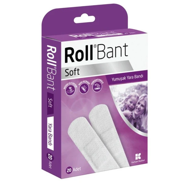 Roll Bant Soft Yumuşak Yara Bandı 20 Adet