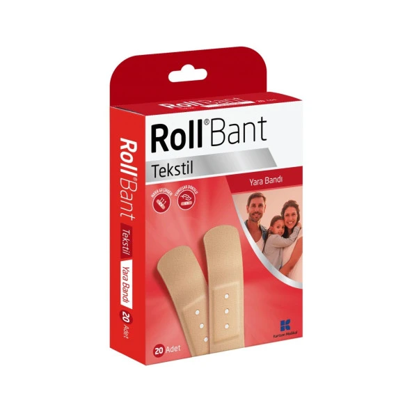 Roll Bant Tekstil Yara Bandı 20 Adet