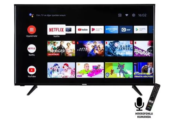 Vestel 43UA9520 4K Ultra HD 43" 109 Ekran Uydu Alıcılı Android Smart LED TV