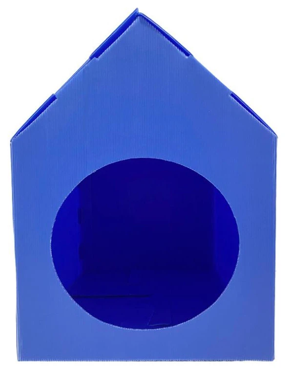 3K Plastik Kedi Evi Mavi