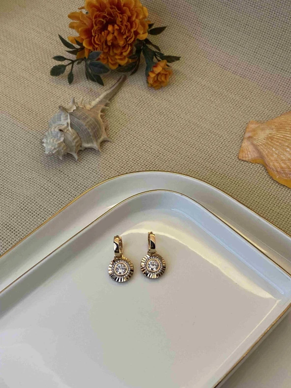 Özel Seri Prenses Model Yuvarlak Küpe ürün görseli