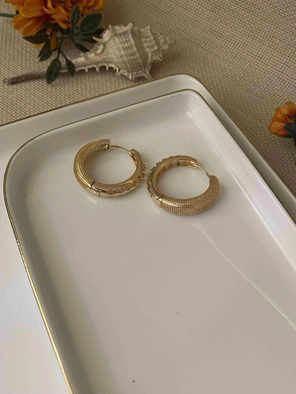 Özel Seri Zarif Halka Küpe ürün görseli