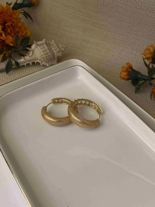 Özel Seri Zarif Halka Küpe - Resim 2