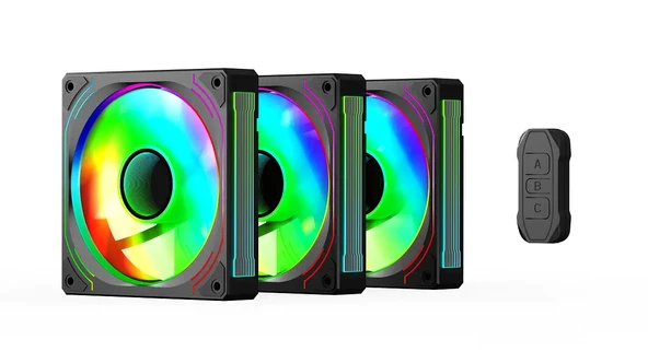 GamePower Glacia 120 Infinity ARGB 4`Lü Fan Seti + Hub Kit - Resim 2