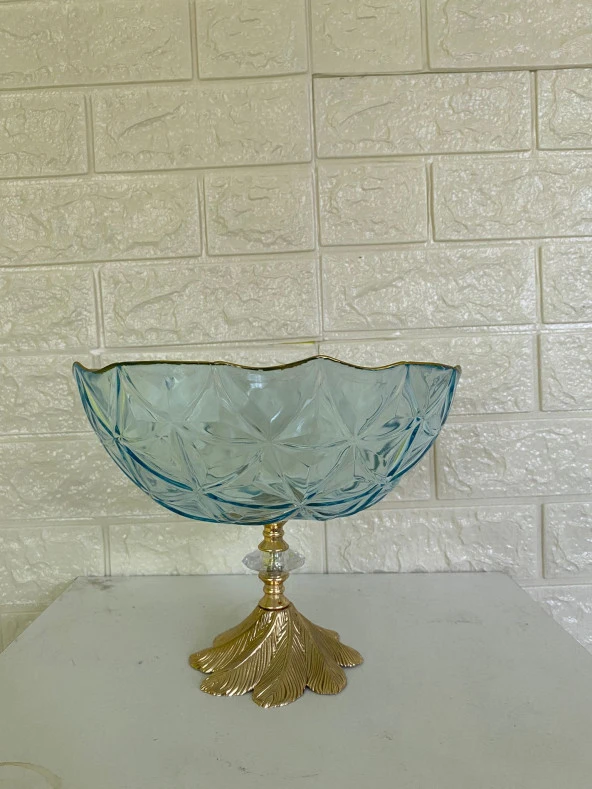 Dekoratif Ayaklı Servis Kasesi Cam - 2