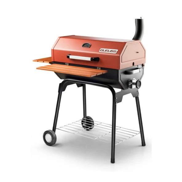 Guruss CG-075 Kömürlü Barbekü Mangal Tam Set Kırmızı - 2