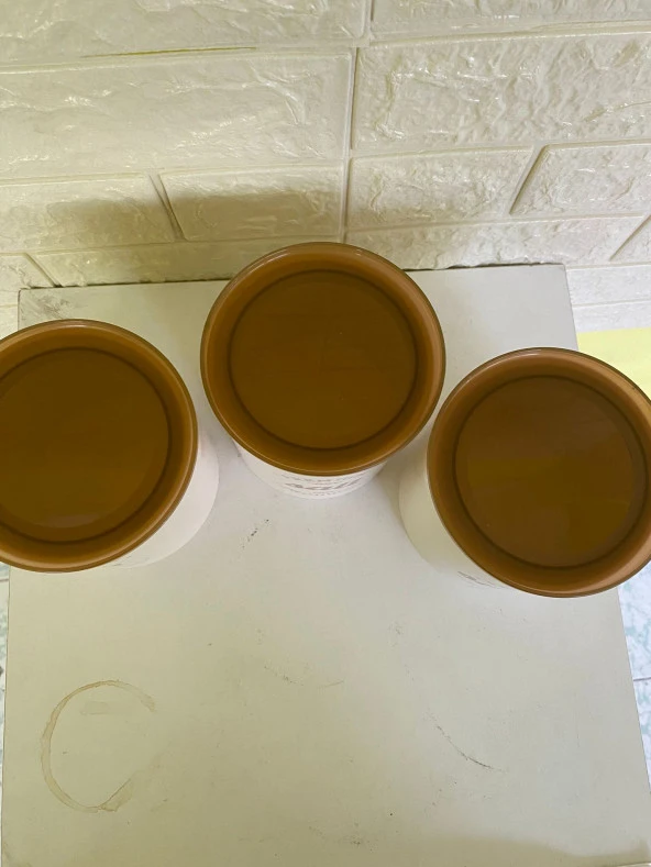 3'lü Vakumlu Kapaklı Porselen 1000 ml Tea/Salt/Sugar Çay Tuz Şeker Kavanoz Seti - 4