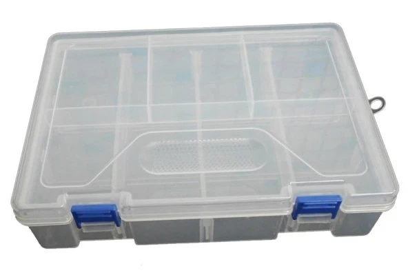 Plastik Malzeme (Arduino) Kutusu Organizer 23.4x16.8x6.2cm(Şeffaf)