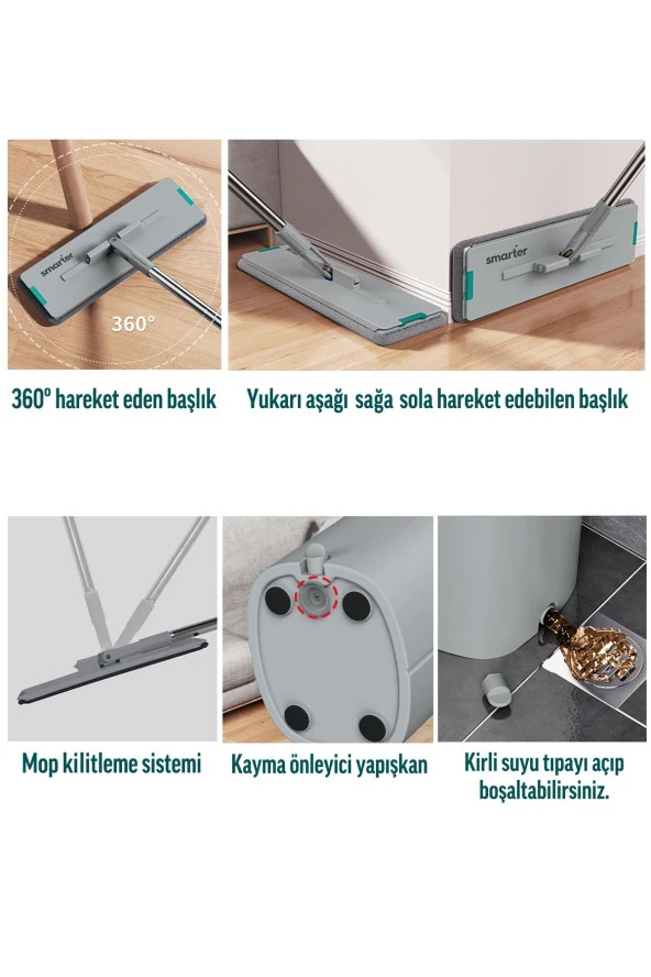 SMARTER AQUA JET TABLET MOP TEMİZLİK SETİ - 4