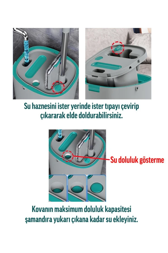 SMARTER AQUA JET TABLET MOP TEMİZLİK SETİ - 5