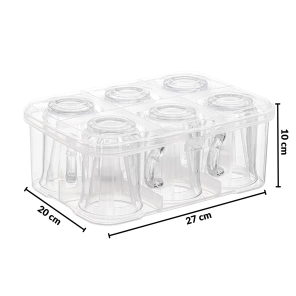 Piev Urve Çay Bardağı Su Bardağı Fincan Kupa Taşıma Koruyucu Aparat Kabı 2 Li Set - 6