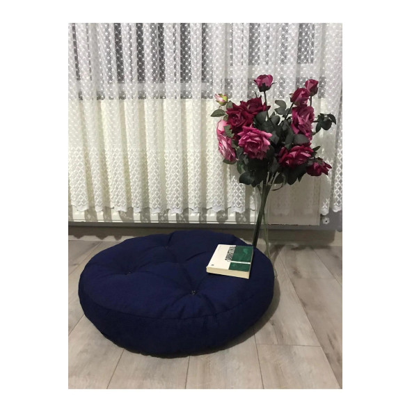 Puf Lacivert Yer Minderi 70x70 cm - Resim 2