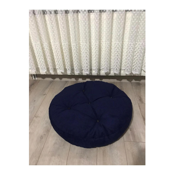 Puf Lacivert Yer Minderi 70x70 cm - Resim 3