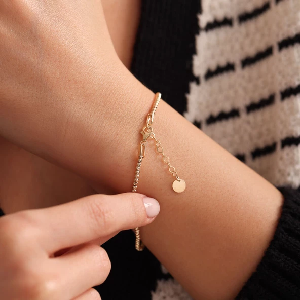 Sarı Altın Dorika Bileklik İtay - Resim 3