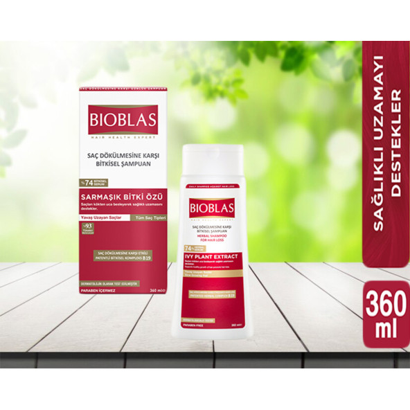 Bioblas Sağlıklı Uzama Şampuanı Sarmaşık Bitki Özlü 360 ML 1 adet