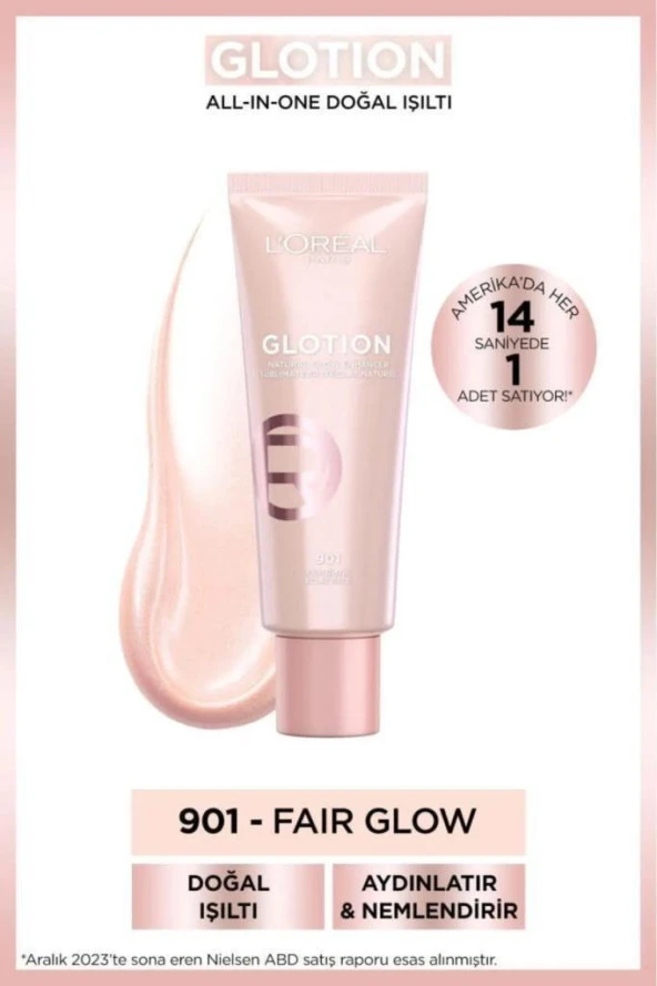 Loreal Paris Glotion All-In-One Doğal Işıltı 901 - Fair Glow 40 ml