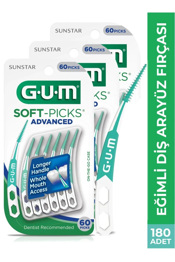 GUM Soft Picks Eğimli Ara Yüz Fırçası 180 Adet