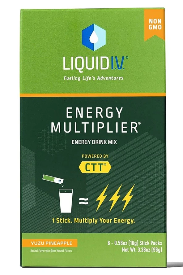 Liquid I.V. Energy Multiplier 6 Stick Packs 96GR