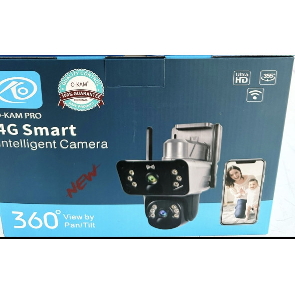 O-kam Pro-3915 4g 6mp Dual Lens Güneş Panelli Solar Kamera Çift Kameralı - 2