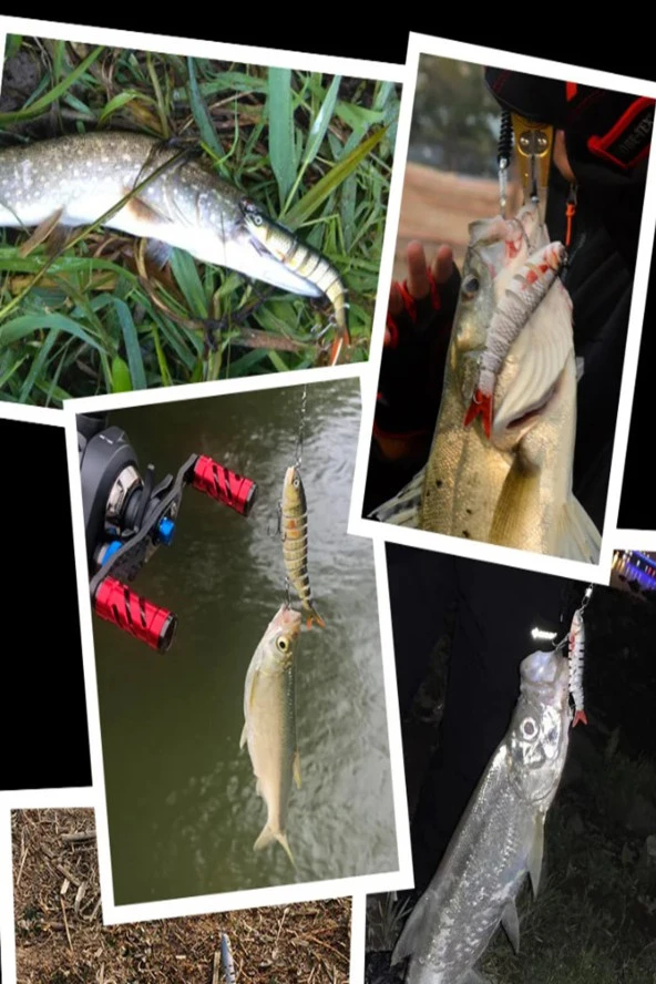 3 Adet Kutulu 3D Eklemli Suni  Rapala  13 cm 20 gr Balık Yem Seti - Resim 3