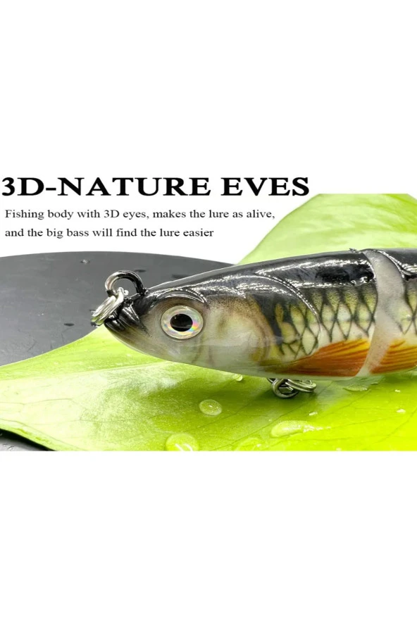 3 Adet Kutulu 3D Eklemli Suni  Rapala  13 cm 20 gr Balık Yem Seti - Resim 5