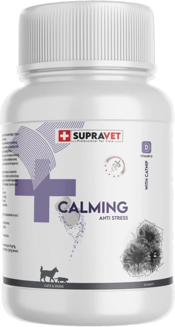 Supravet Calming Tablet Vitamin D + Catnip 75 Tablet - 2