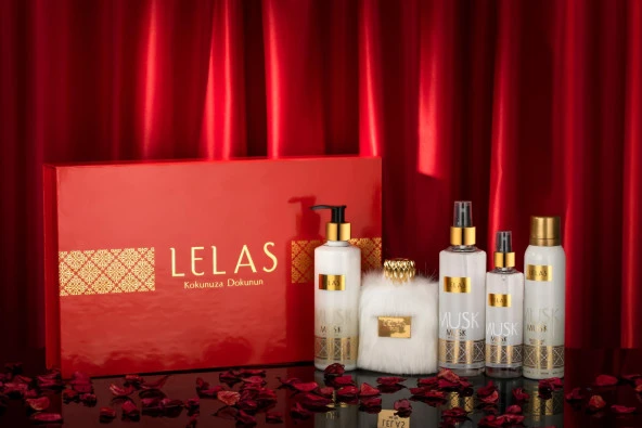 Lelas 1353 Musk Kırmızı Kutulu Hediyelik 5 Parça Unisex ParfümSeti