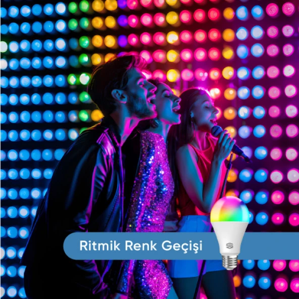 Şımart Akıllı RGB Led Wi-Fi Ampul Gün Işığı/Beyaz - Akıllı Lamba - 5